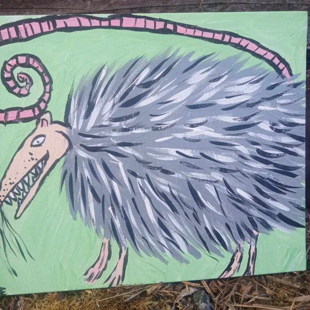 Possum Folk Art Painting - Picture 10 of 13